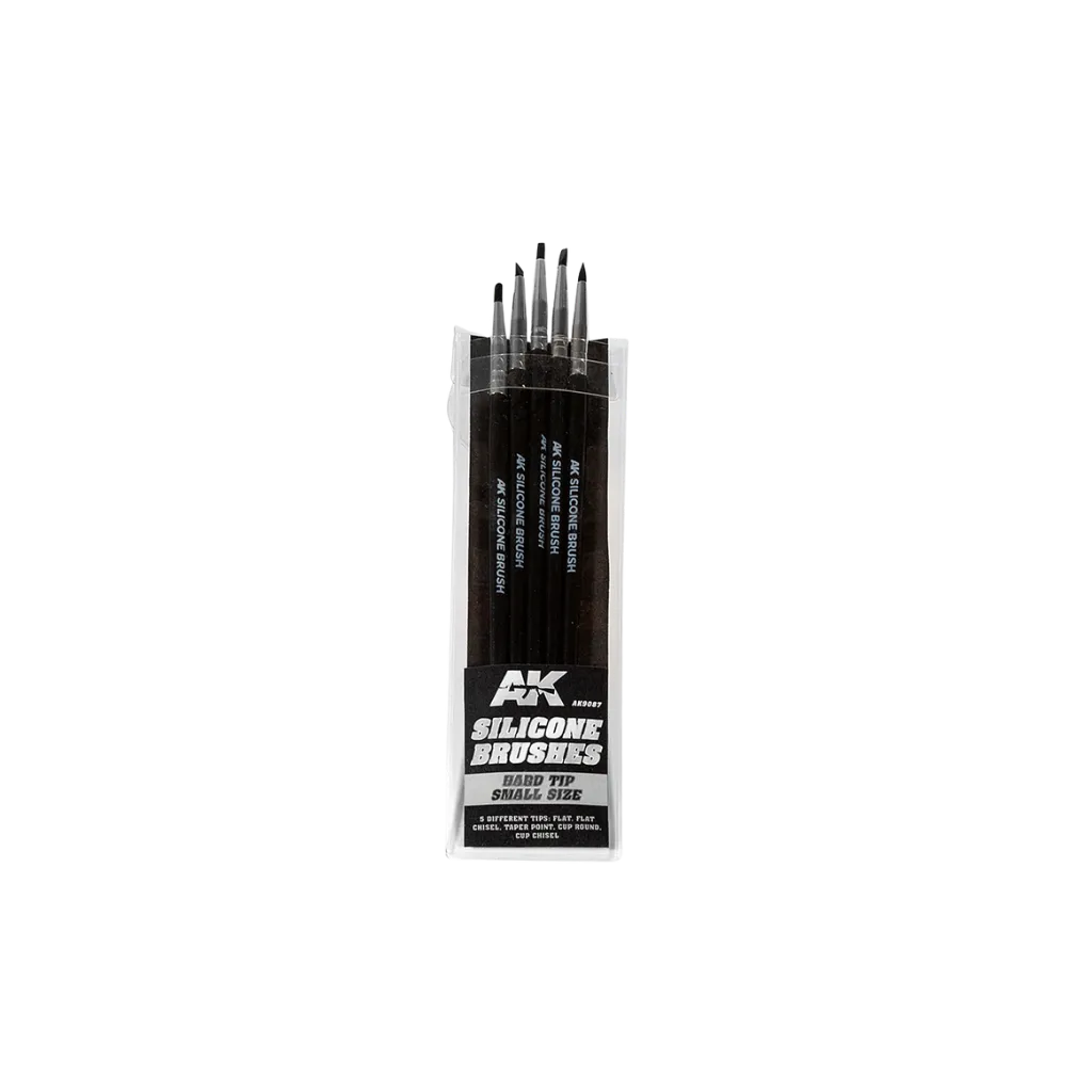 Set of 5 Silicone Brushes Hard Tip Small AK-AK-Interactive-Radaddel