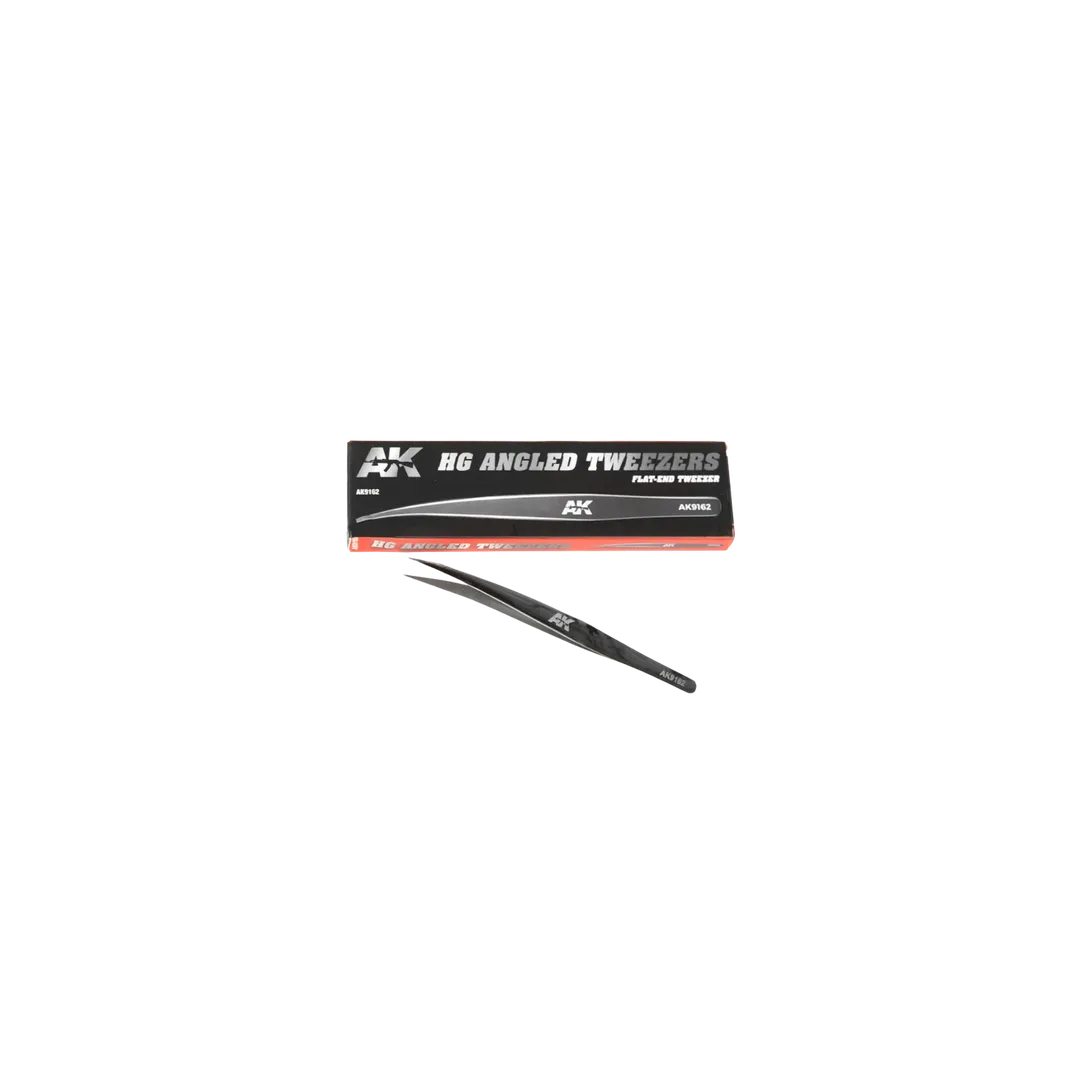 HG Angled Tweezers 02 (Flat-End) AK-AK-Interactive-Radaddel