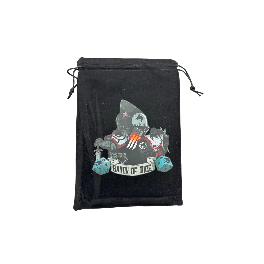 Premium Black Dice Bag - Space Sharks-Baron of Dice-Radaddel