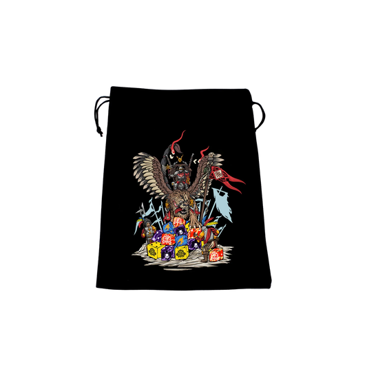 Premium Black Dice Bag - Hippogryph Knight-Baron of Dice-Radaddel