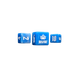 Artillery Blue Empire Dice Square (5 Stück)-Baron of Dice-Radaddel