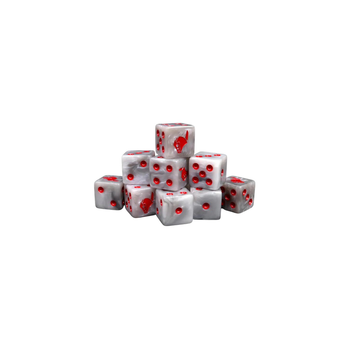 Robot Helm White Dice Square 16mm (25 Stück)-Baron of Dice-Radaddel