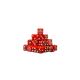 Universal Peace Red Dice Square 16mm (25 Stück)-Baron of Dice-Radaddel
