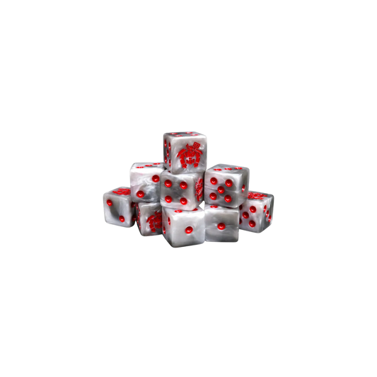 Crisis Robot White Dice 16mm Square (25 Stück)-Baron of Dice-Radaddel