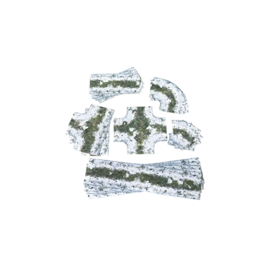 Winter muddy Roads - Anti-Slip Fabric 2D Road Set 15mm-Playmats.eu-Radaddel