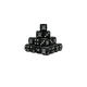 Military Sergeant Black Dice 16mm Round (25 Stück)-Baron of Dice-Radaddel