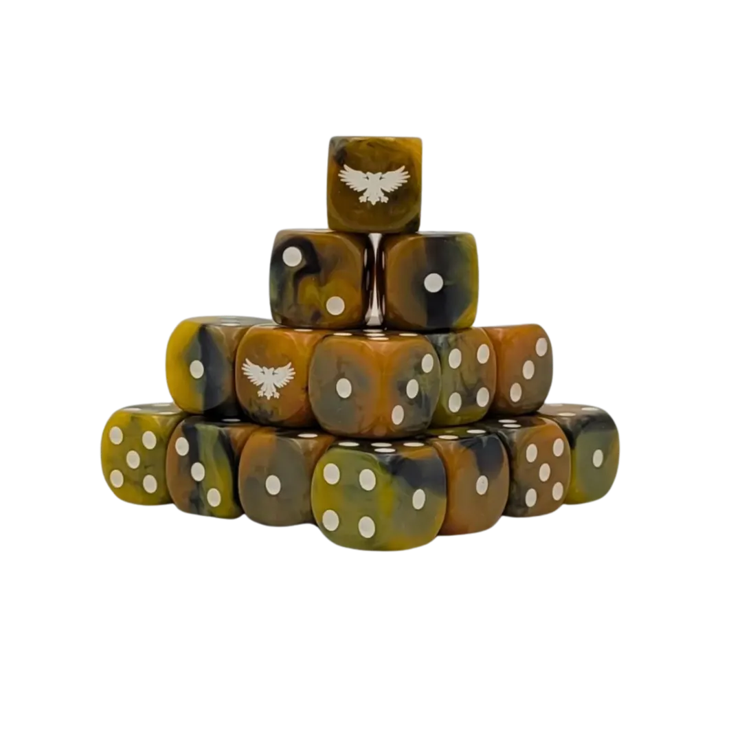 Inquisition Gold Dice 16mm Round (25 Stück)-Baron of Dice-Radaddel