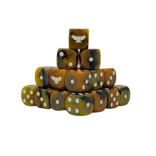 Inquisition Gold Dice 16mm Round (25 Stück)-Baron of Dice-Radaddel