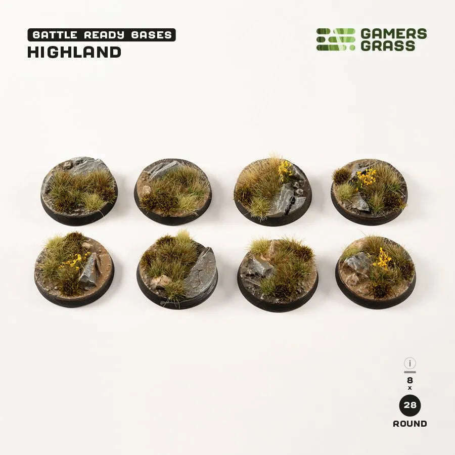 Highland - Round 28mm (x8)-Gamers Grass-Radaddel