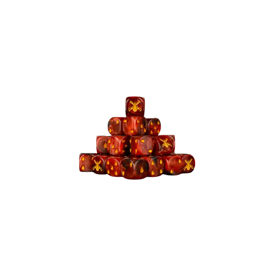 Chain Blades Red Dice 16mm Round (25 Stück)-Baron of Dice-Radaddel
