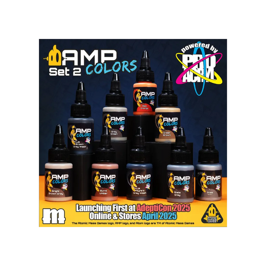 Pro Acryl AMP Colors Cosmic Paint Set #2 9 Paints (9x22ml)-Monument Hobbies-Radaddel