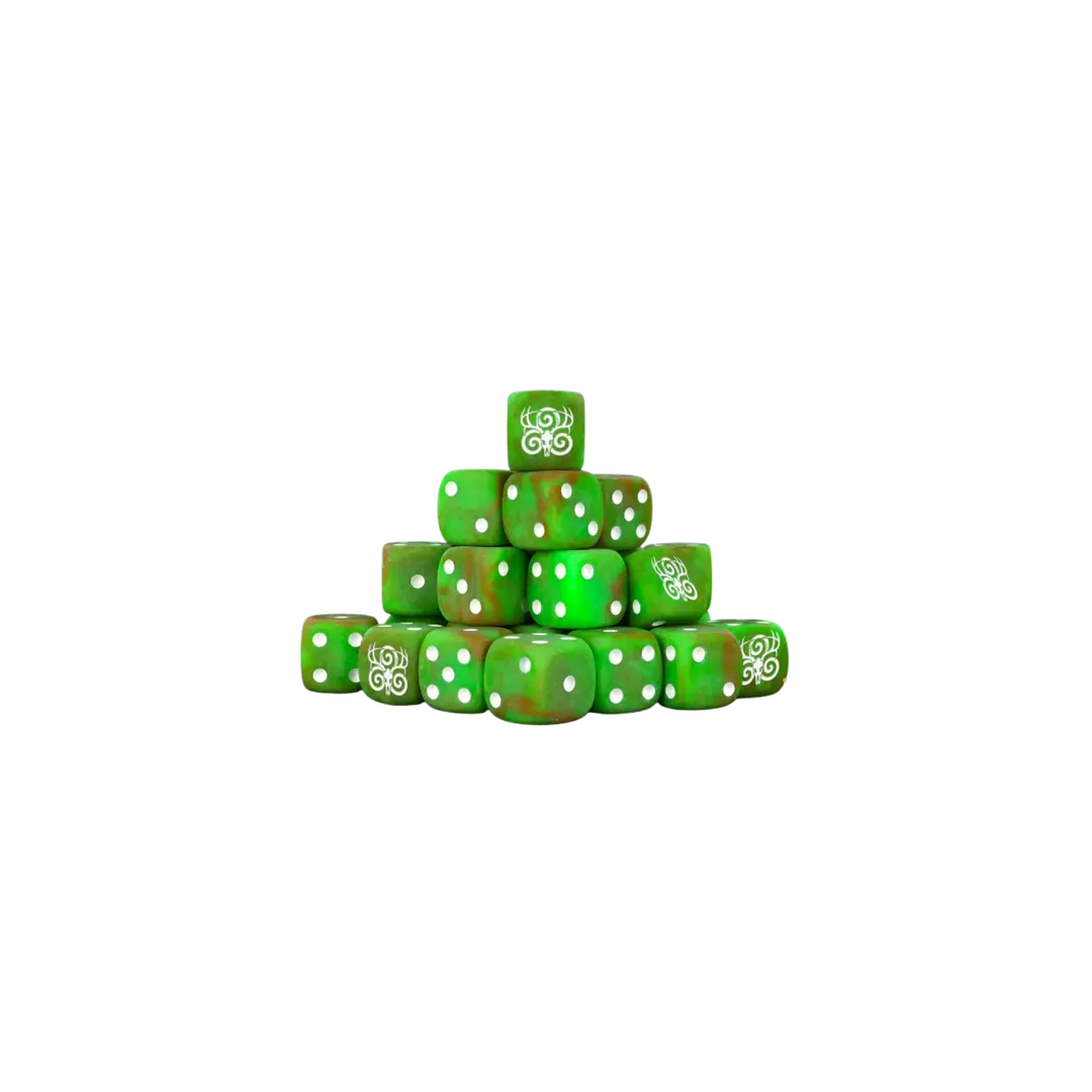 Wild Hunt Lush Forest Dice 16mm Round (25 Stück)-Baron of Dice-Radaddel