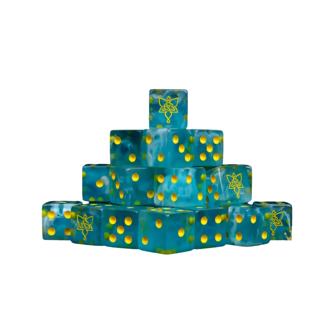 Elven Trinket - Elven Blue Dice Square 16mm (25 Stück)-Baron of Dice-Radaddel