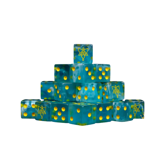 Elven Trinket - Elven Blue Dice Square 16mm (25 Stück)-Baron of Dice-Radaddel