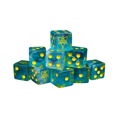 Elven Trinket - Elven Blue Dice Square 16mm (25 Stück)-Baron of Dice-Radaddel