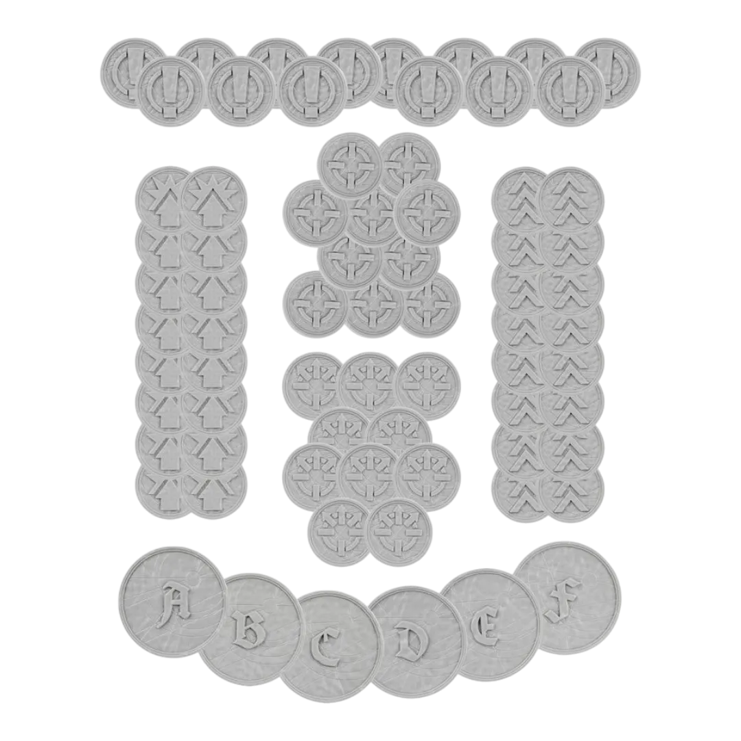 L/I: Order Tokens and Objectives Markers-Games Workshop-Radaddel