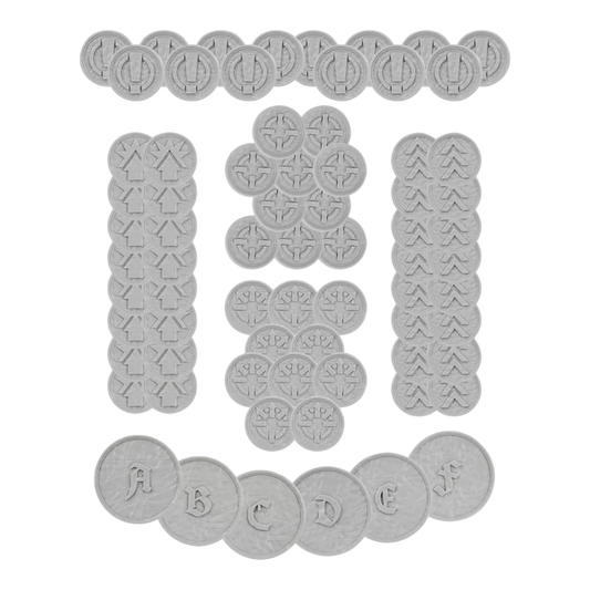 L/I: Order Tokens and Objectives Markers-Games Workshop-Radaddel