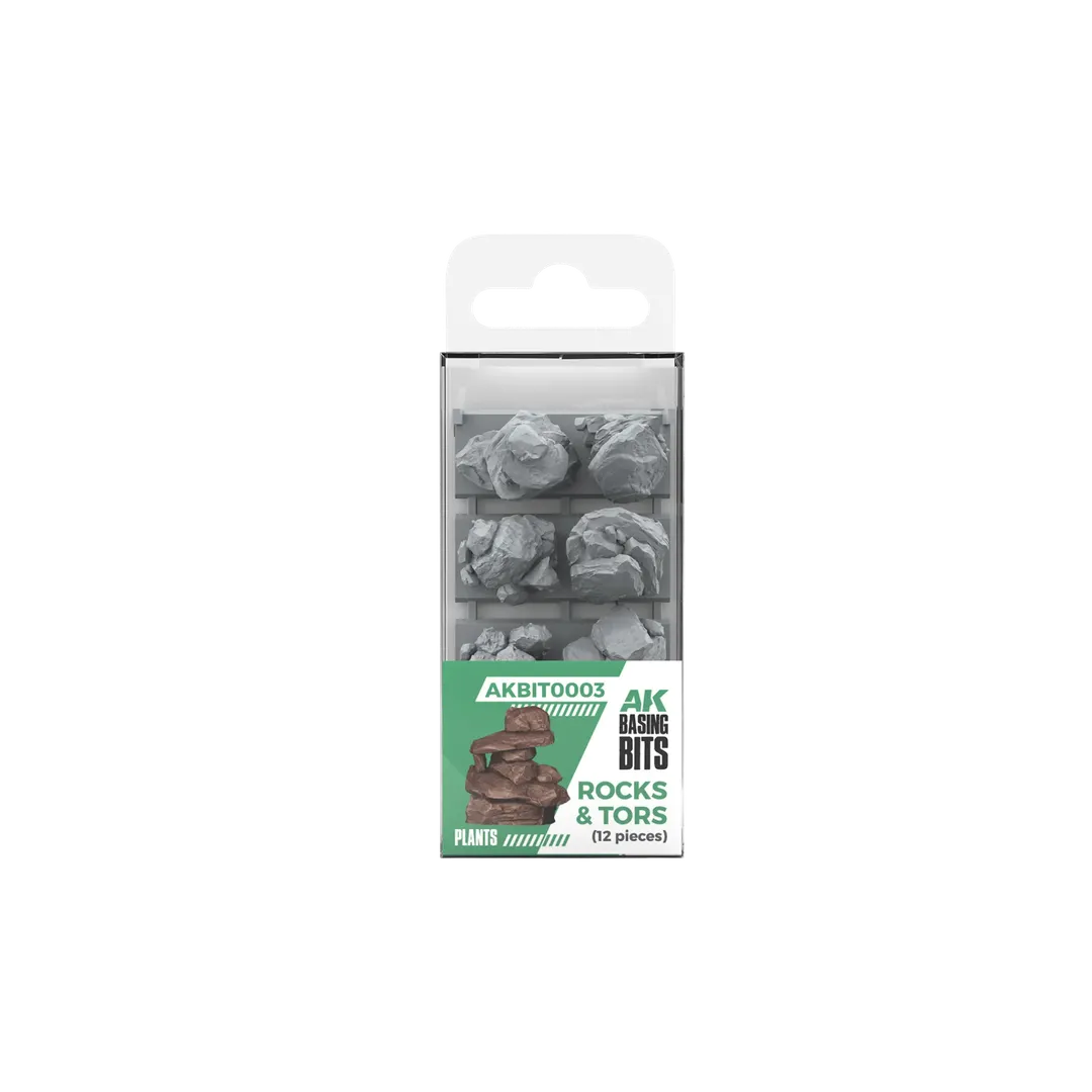 Rocks & Tors - Basing Bits (12 Teile)-AK-Interactive-Radaddel