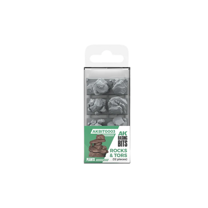 Rocks & Tors - Basing Bits (12 Teile)-AK-Interactive-Radaddel