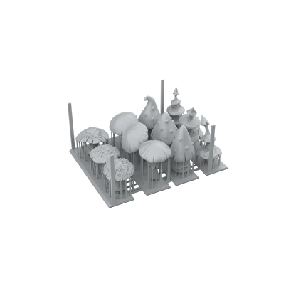 Gigant Mushrooms - Basing Bits (12 Teile)-AK-Interactive-Radaddel