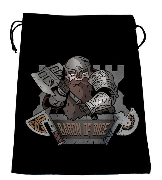 Premium Black Dice Bag - Sole Ring - Dwarves-Baron of Dice-Radaddel