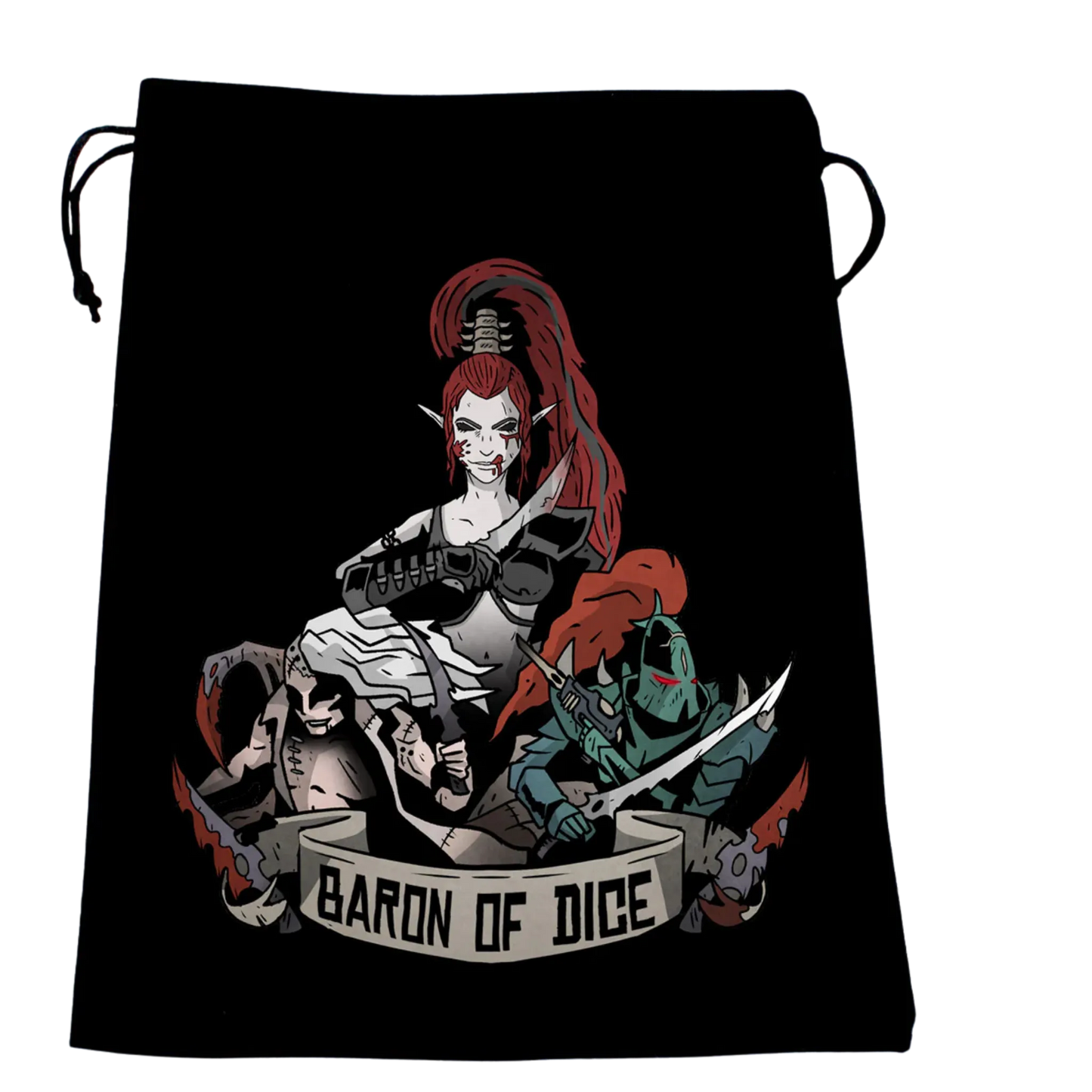 Premium Black Dice Bag - Dreaded Ones - Triple Threat-Baron of Dice-Radaddel