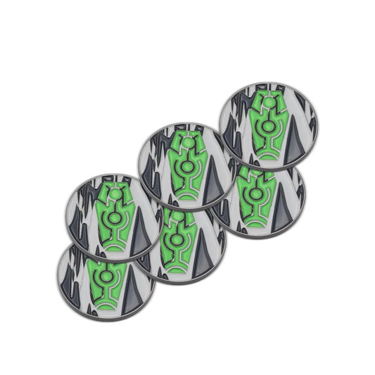 40mm Metal Coin Set - Green Coffin (6 Stück)-Baron of Dice-Radaddel