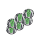 40mm Metal Coin Set - Green Coffin (6 Stück)-Baron of Dice-Radaddel