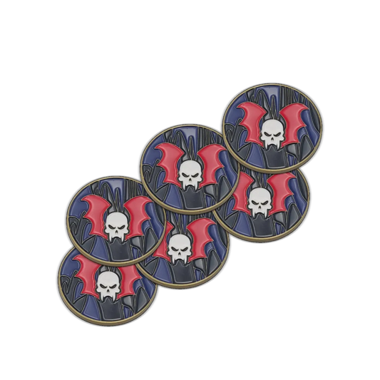 40mm Metal Coin Set - Lords of the Night (6 Stück)-Baron of Dice-Radaddel