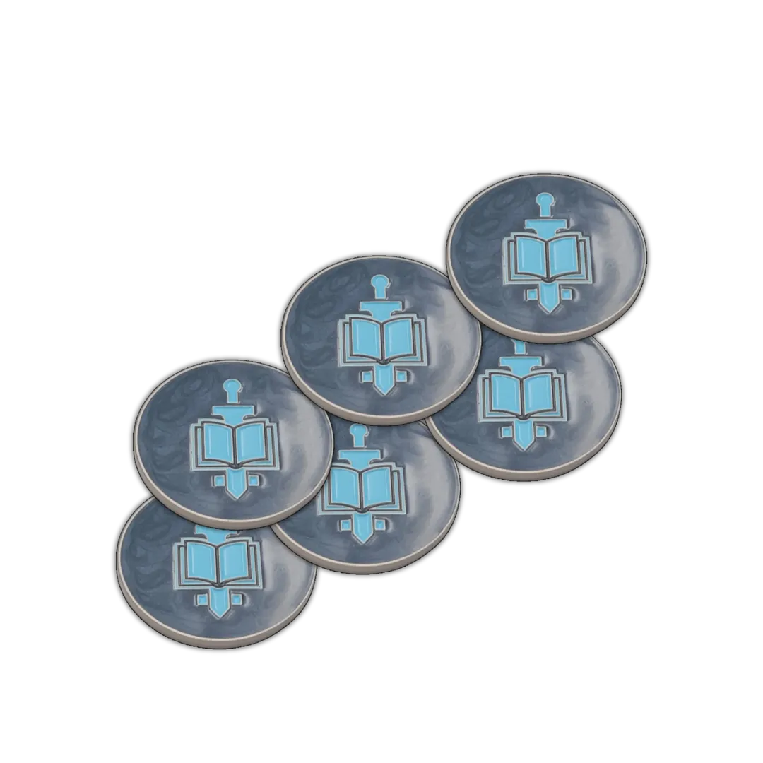 40mm Metal Coin Set - Warrior Knights (6 Stück)-Baron of Dice-Radaddel