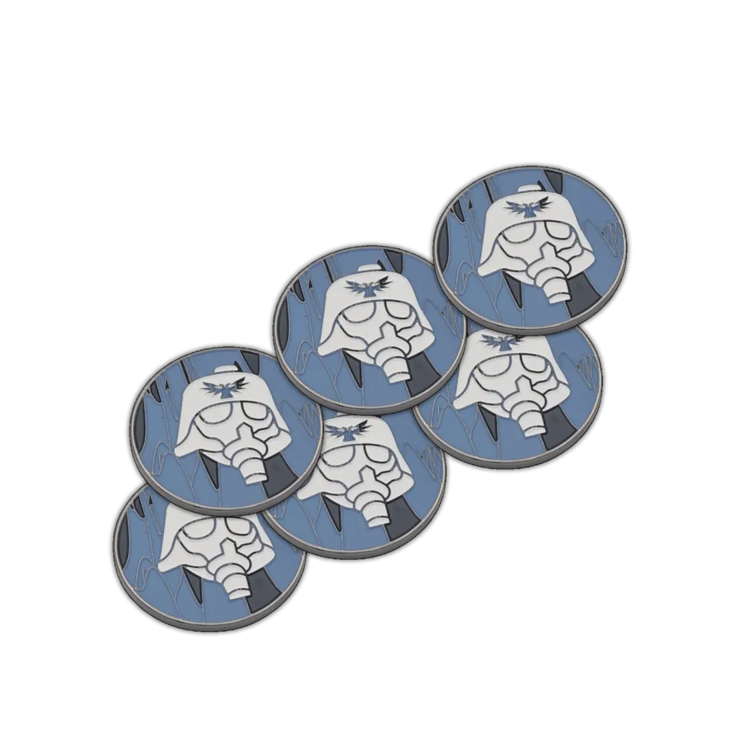 40mm Metal Coin Set - Helmet (6 Stück)-Baron of Dice-Radaddel