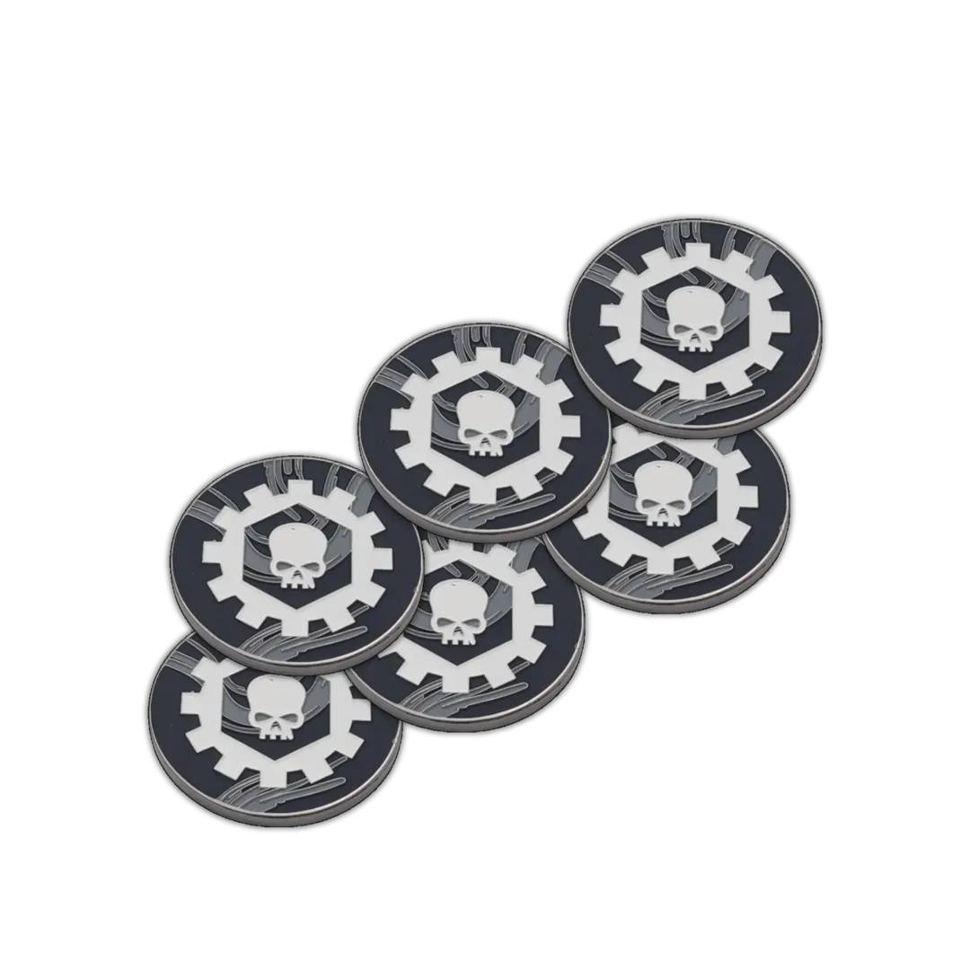 40mm Metal Coin Set - Iron Cog (6 Stück)-Baron of Dice-Radaddel