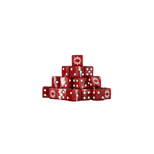 Carnage 3 Dark Red Dice 16mm Square (25 Stück)-Baron of Dice-Radaddel