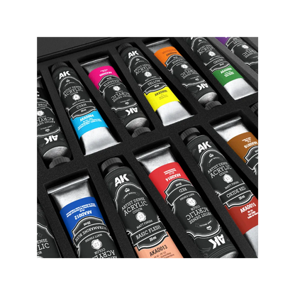 Deluxe Edition Box Full Range Artist Dense Acrylic Color-AK-Interactive-Radaddel