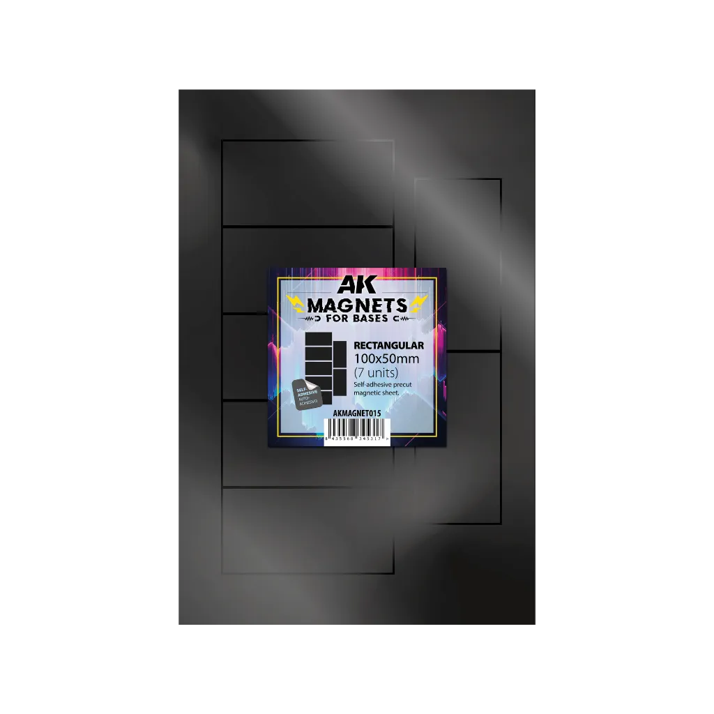 AK Vorgeschnittene Magnete - Rechteckig 100 x 50mm-AK-Interactive-Radaddel