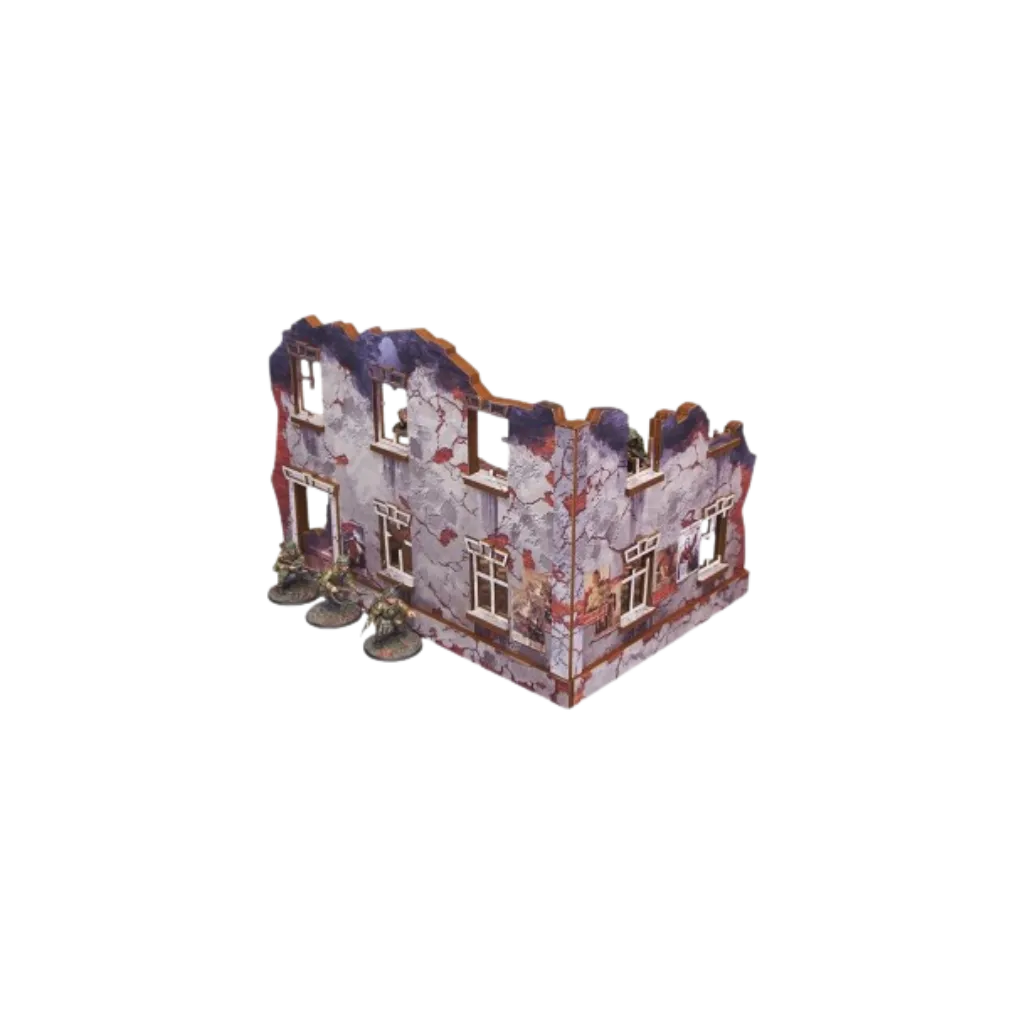 Pre-painted WW2 Ostfront Stalingrad Univermag Right (1)-Micro Art Studio-Radaddel