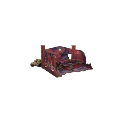 Pre-painted WW2 Ostfront Stalingrad Factory Back with ramp (1)-Micro Art Studio-Radaddel