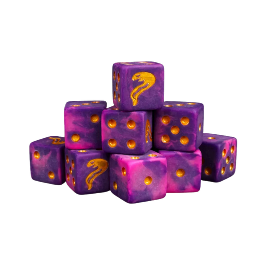 Black Serpent Dice 16mm Square (10 Stück)-Baron of Dice-Radaddel