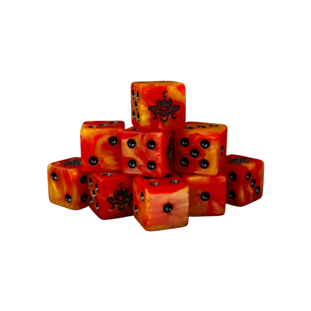 Fire Demon Dice Square 16mm (10 Stück)-Baron of Dice-Radaddel