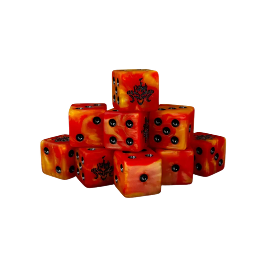 Fire Demon Dice Square 16mm (10 Stück)-Baron of Dice-Radaddel