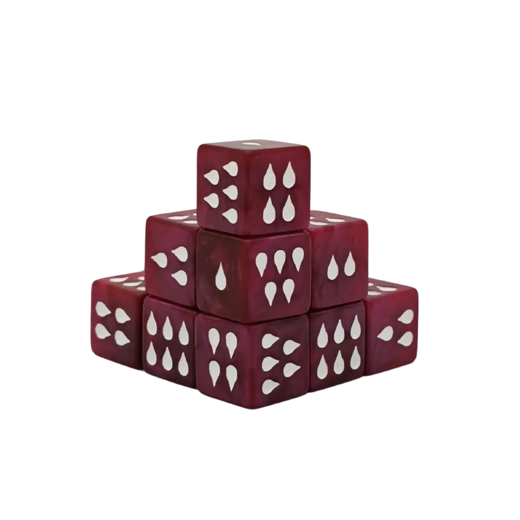 Life Wound Counter Dice 16mm (10 Stück)-Baron of Dice-Radaddel