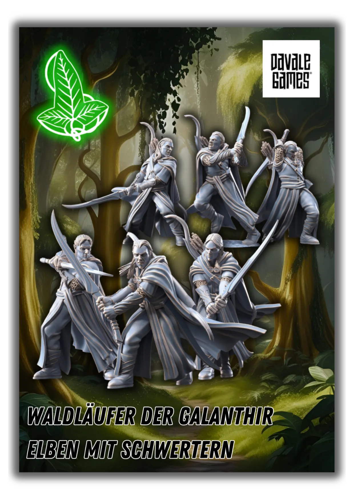 Waldläufer der Galanthir Elben mit Schwertern-Pasch Spiele-Radaddel