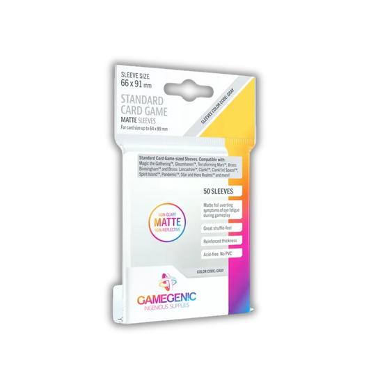 Gamegenic Matte Standard Card Game Sleeves Clear-Gamegenic-Radaddel