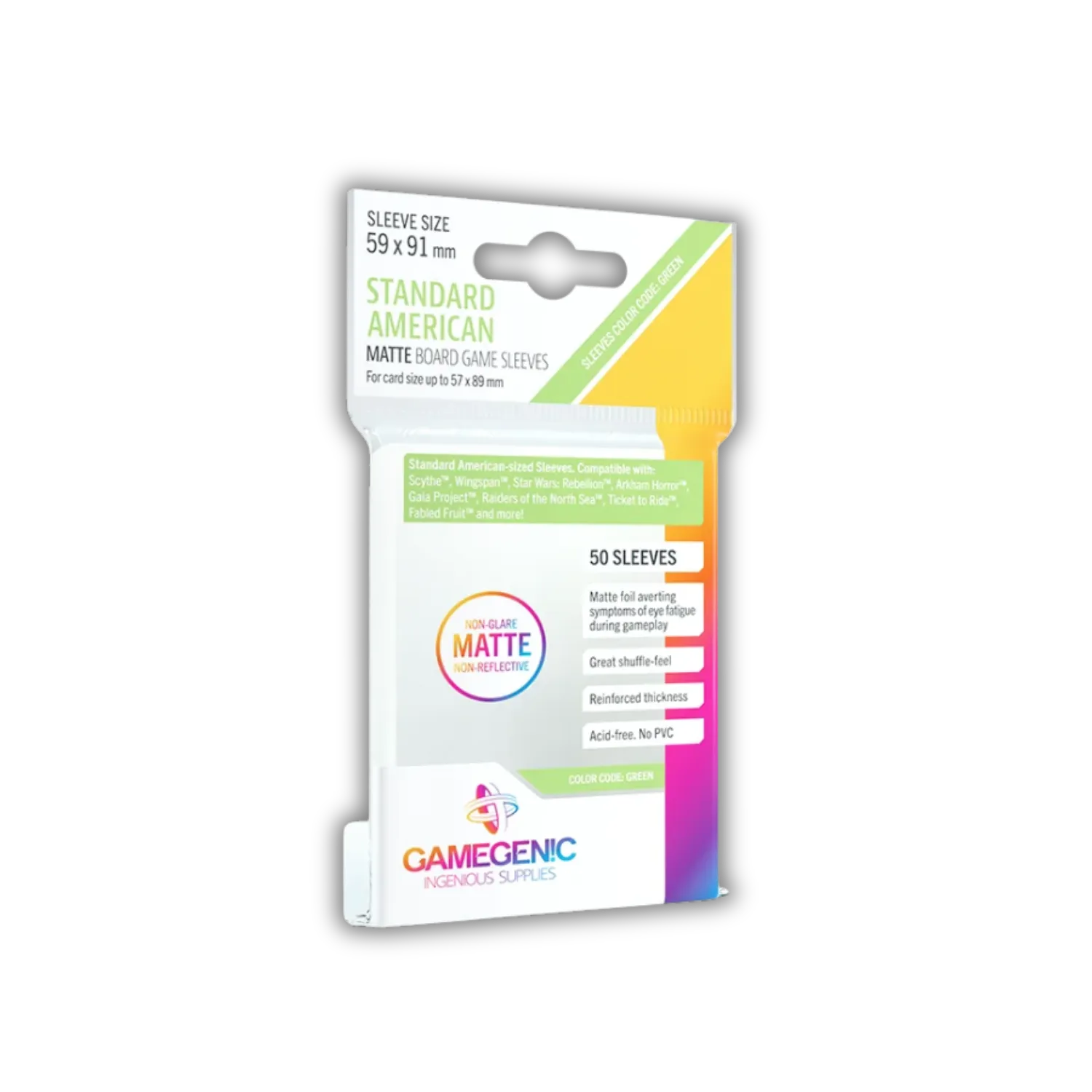 Gamegenic Matte Standard American-Sized Sleeves Clear-Gamegenic-Radaddel
