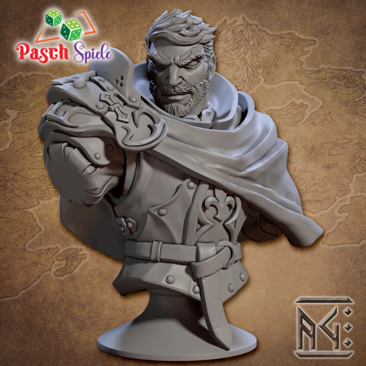 Fantasy Büste: Battlemage Matija - Vanguard Fighters Guild-Pasch Spiele-Radaddel
