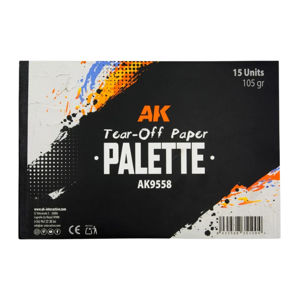 Tear-Off Paper Palette 15 Sheets-AK-Interactive-Radaddel