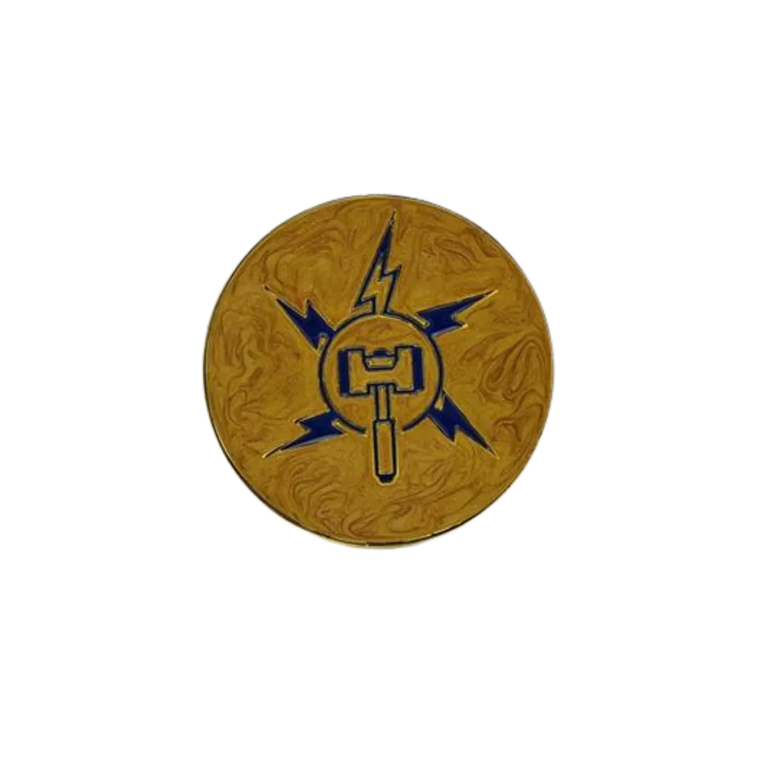 40mm Metal Coin - Lightning Hammer-Baron of Dice-Radaddel
