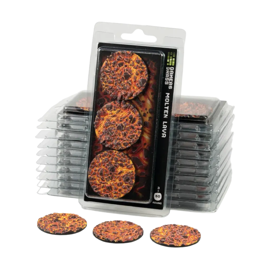 Molten Lava Round 50mm (x3)-Gamers Grass-Radaddel