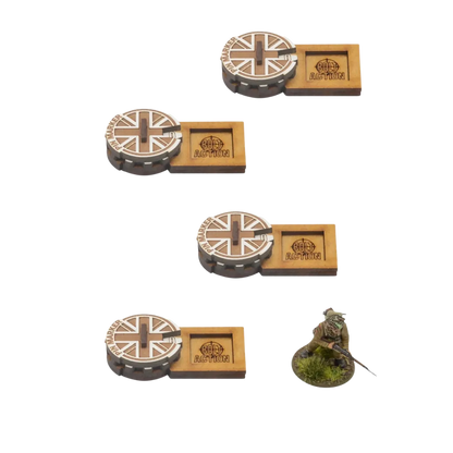 Bolt Action MDF Unit Pin Markers - Great Britain-Warlord Games-Radaddel
