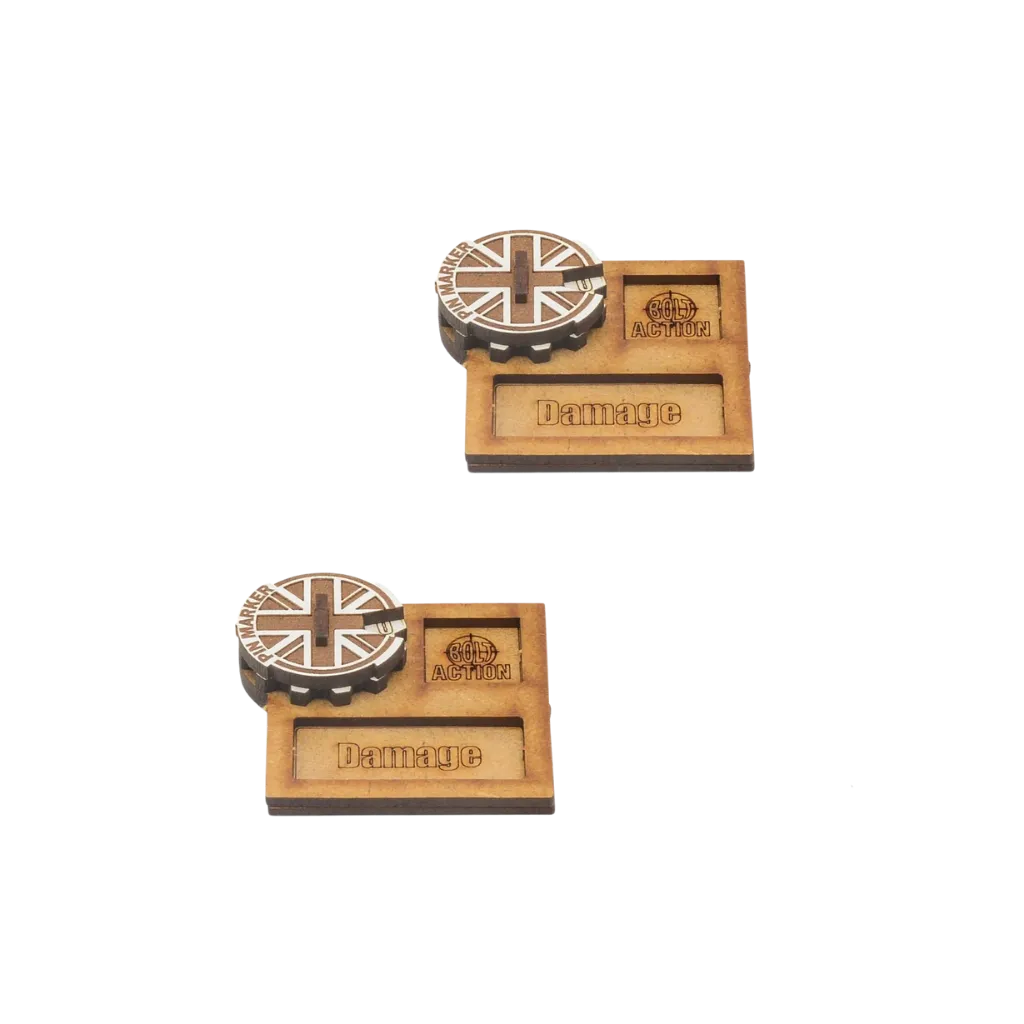 Bolt Action MDF Vehicle Pin Markers - Great Britain-Warlord Games-Radaddel